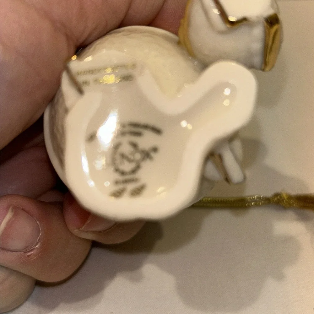 Lenox Christmas Holiday‎ Ornament Skating Snowman Hinged Trinket Box